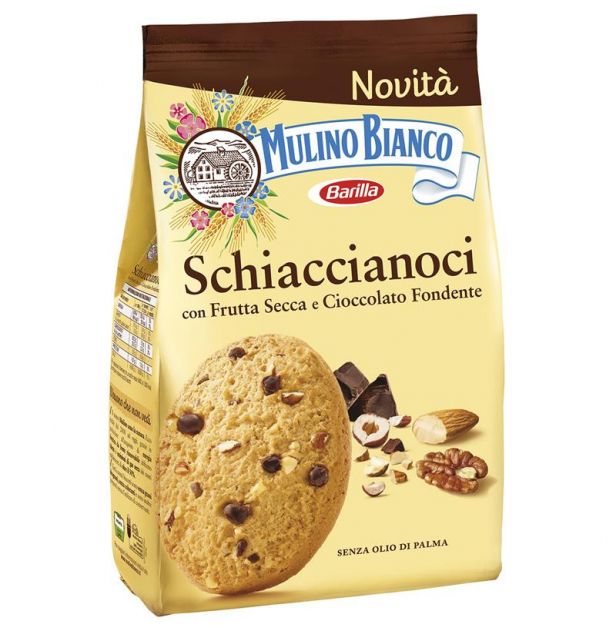 Бисквити с натрошени ядки и черен шоколад 300 гр.MULINO BIANCO