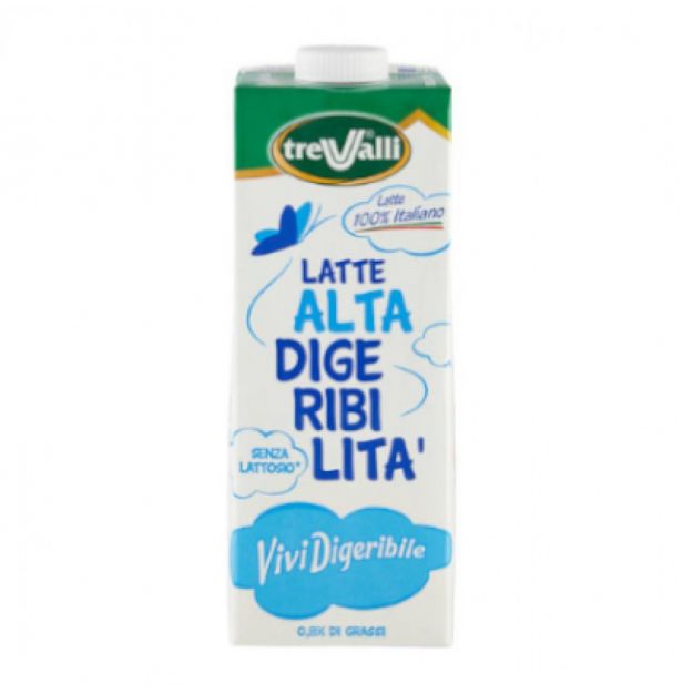 Прясно мляко обезмаслено без лактоза 1 л. TRE VALLI