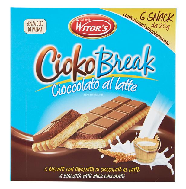 Бисквитки с млечен шоколад 120 гр. WITOR'S