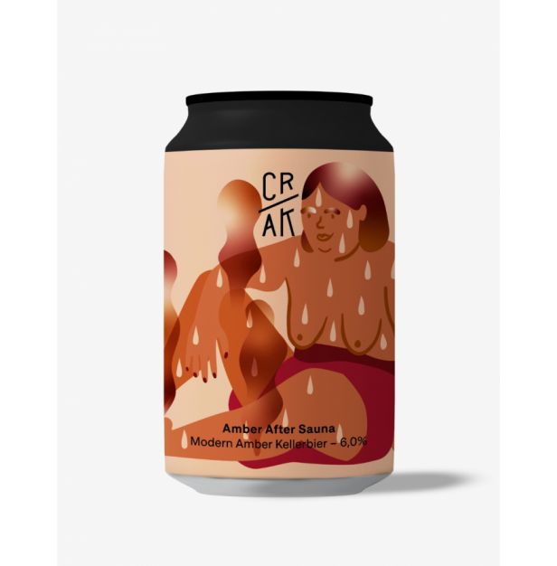 Бира Amber After Sauna Amber Kellerbier - 5,2% кен 330ml CRAK