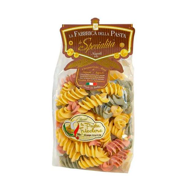 Фузилони триколоре 500 гр.  LA FABBRICA DELLA PASTA