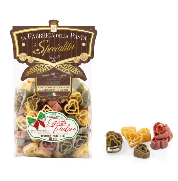Сърчица триколоре 500 гр.  LA FABBRICA DELLA PASTA
