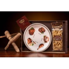 Подаръчен комплект чиния и паста 500 гр. LA FABBRICA DELLA PASTA